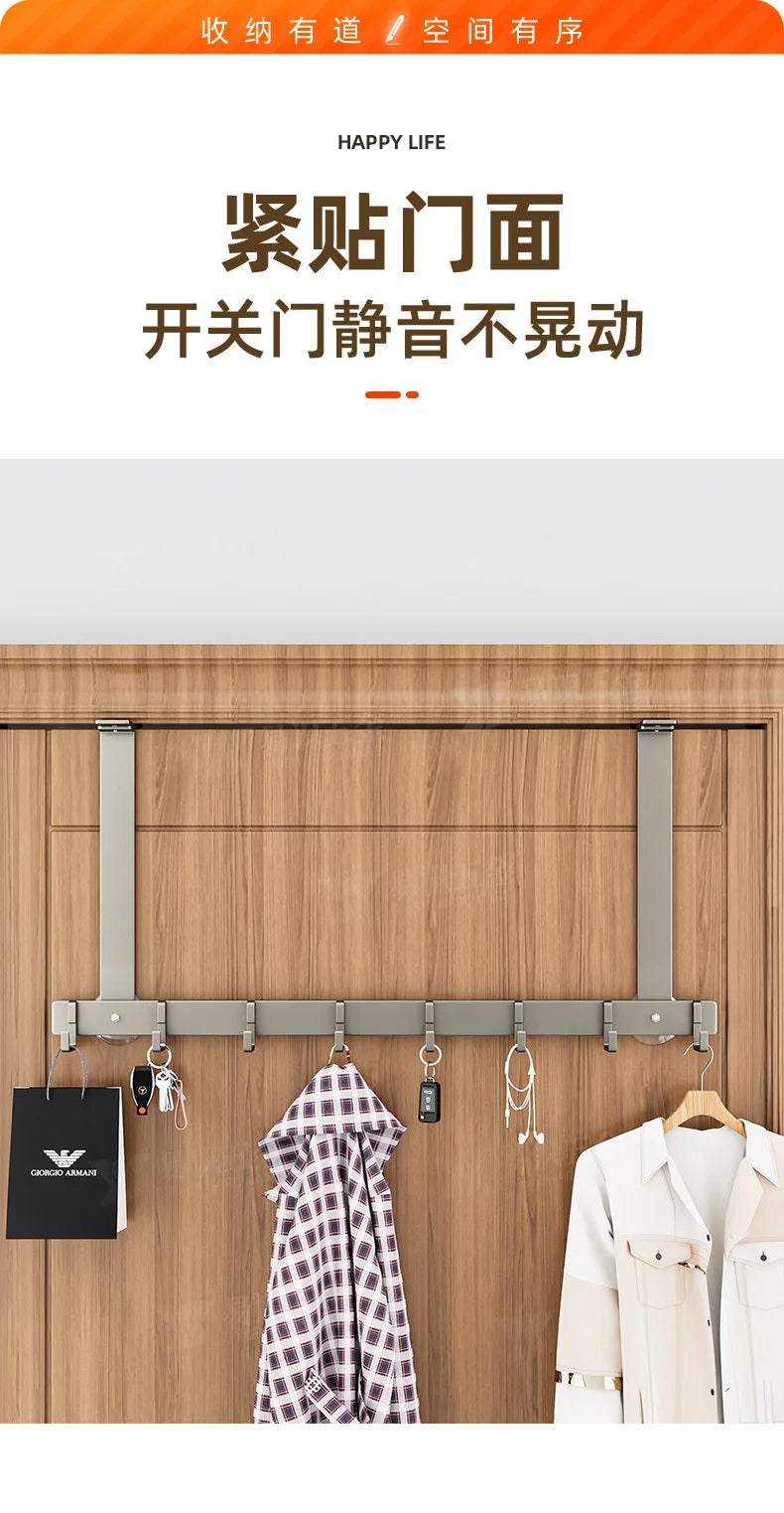 Luxury Non-Perforated Coat Hook - Heavy Duty Bathroom & Door Hanger, No Drill Wall Hook for Towels/Robes, Space-Saving Design