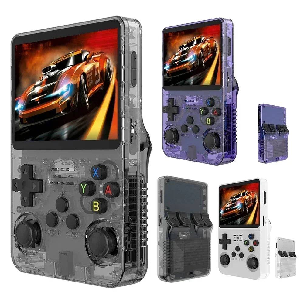 Compact Retro Gaming R36S Handheld Console 35 IPS Screen Linux System 64GB 128GB Internal Storage Thousands of Games