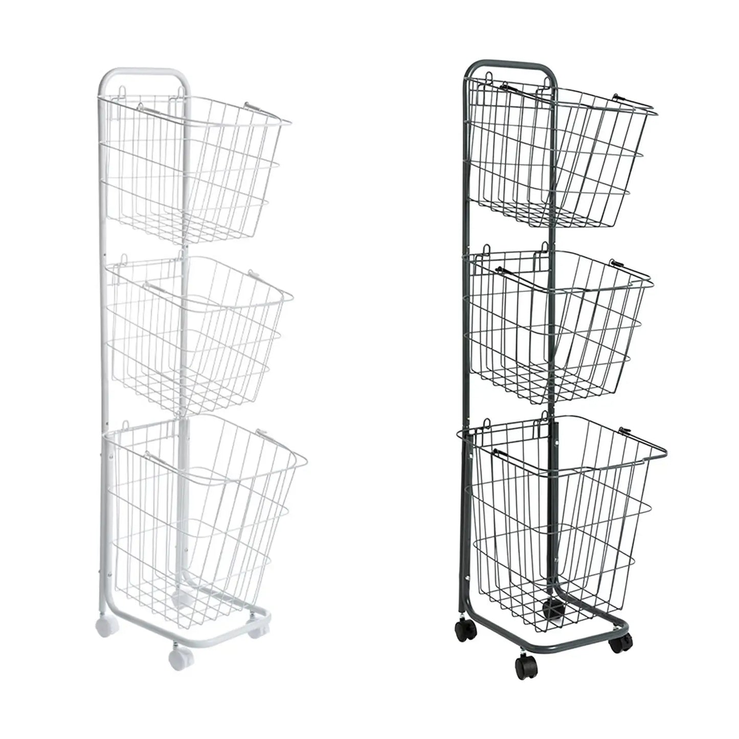 Laundry Rack Basket, Undressing Laundry Basket, 3 Tiers, Removable and Stackable, Large Capacity