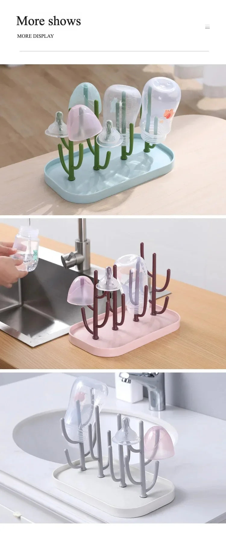Dust-Free Bottle Shelf Drying Rack Multifunctional Folding Draining Pacifier Pacifier Filter Water Shelf Storage Box Storage Box