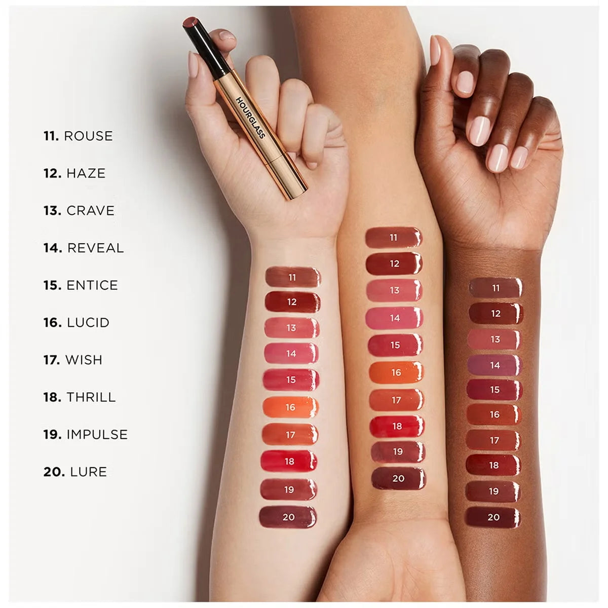 Hourglass Makeup Lipstick Phantom Volumising Glossy Balm Lip Gloss Mirror Blush Lasting Nourishing Rise Trace With Box Cosmetics