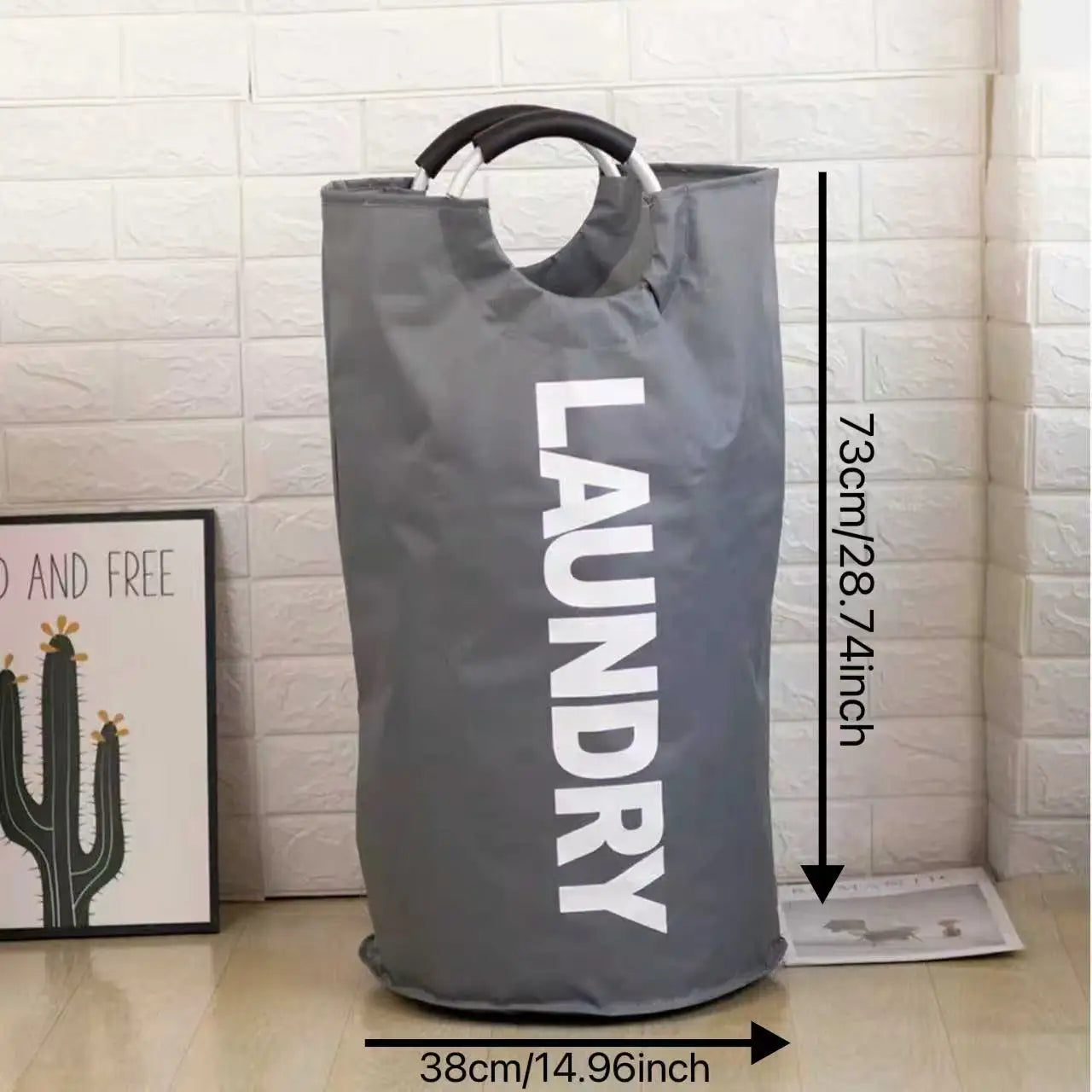 Household Laundry Basket Collapsible Waterproof Clothes Baskets with Handles Dirty Fabric Laundry Basket for Bedroom Balcony