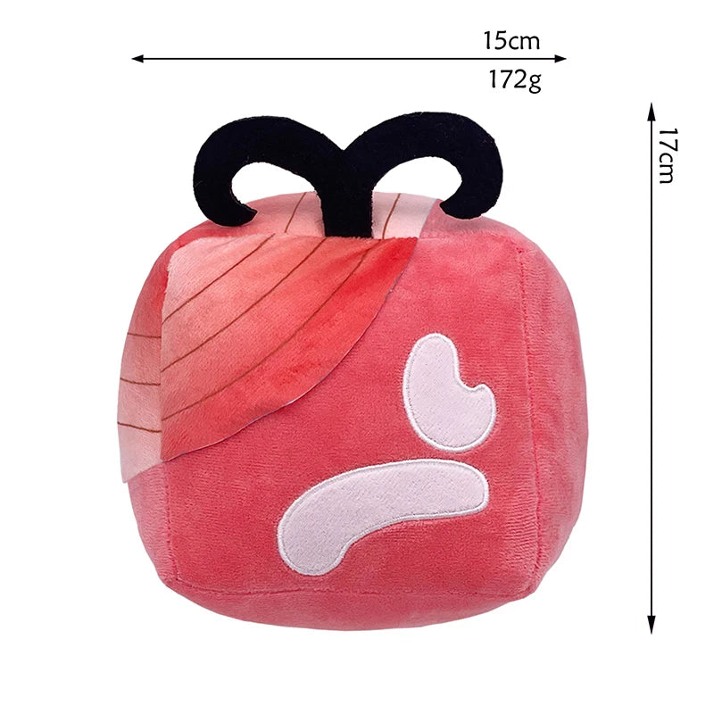 15cm Blox Fruits Plush Toys Anime Bloxfruits Devil Fruit Leopard Pattern Box Plush Pillow Soft Stuffed Toy Doll Children Gifts