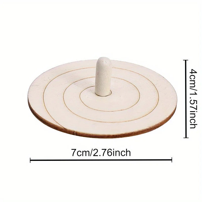 Wooden Spinning Top Craft Kit, Painting and Crafting with Wooden Art Materials, Holiday Gift Spinner