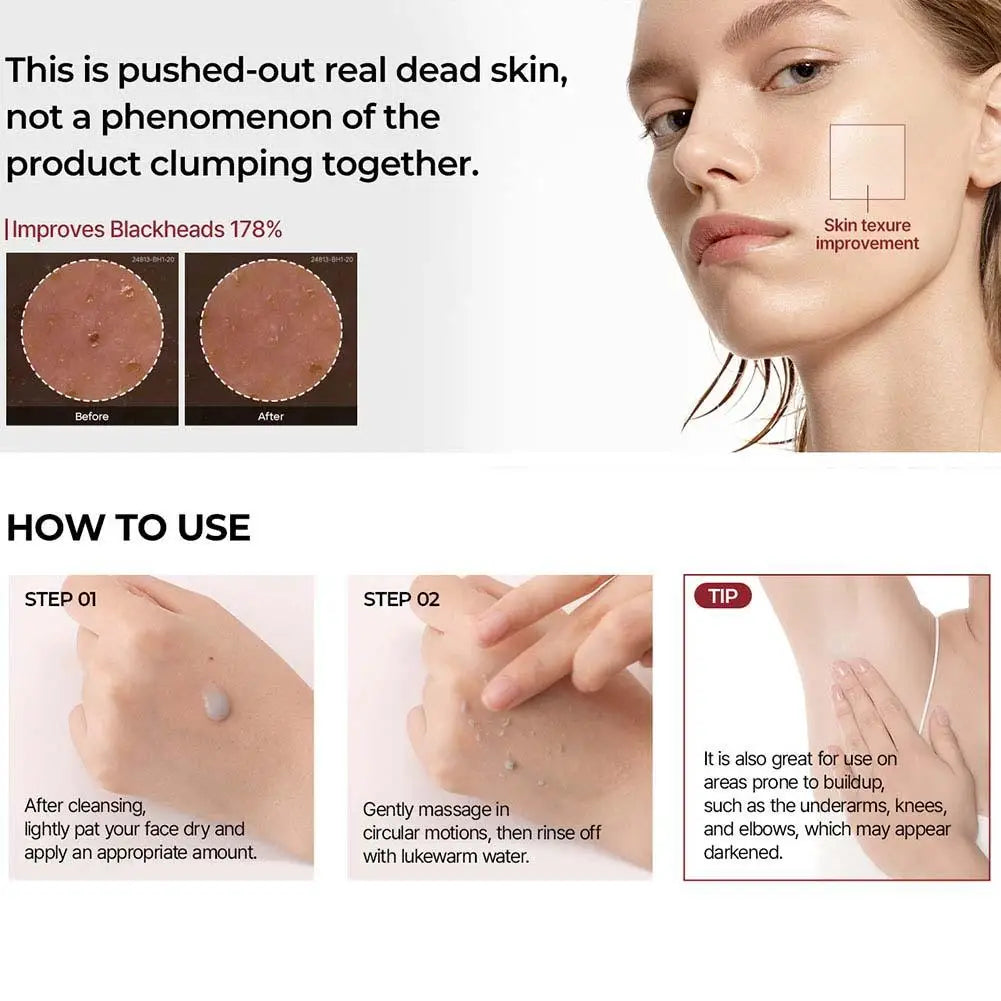 Dr. Melaxin Skin Brightening Black Rice Exfoliating Ampoules Gentle Daily Exfoliating Facial and Body Scrub, Korean Skincare