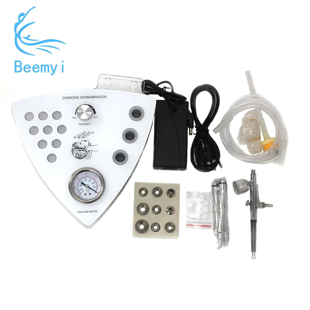 Diamond Microdermabrasion Machine 3 in 1 Vacuum 65-68cmHg Exfoliation Peeling Hydration Facial Device