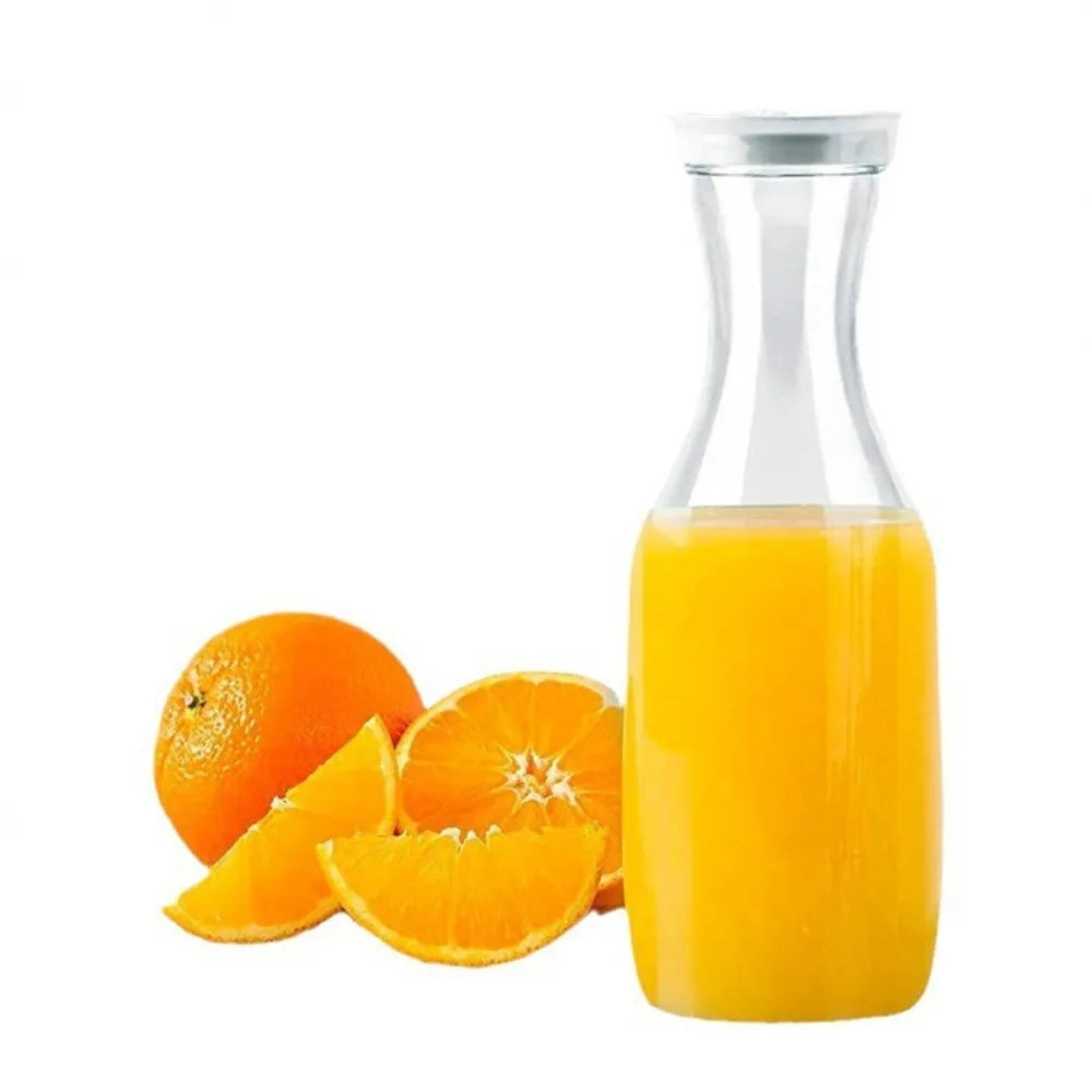 1500ml/50oz Juice Water Bottle Leakproof with Flip Top Round/Square Juice Container Plastic Water Bottle for Cold Drinks/Juice