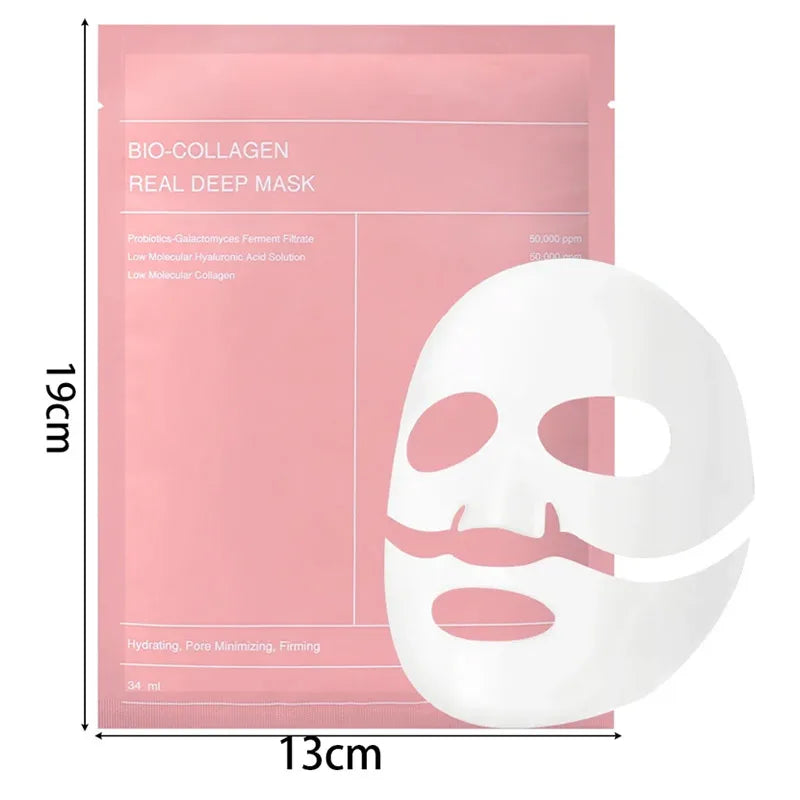 1/3/5/10PCS Bio Collagen Face Mask Anti Wrinkle Fade Face Fine Line Lift Firm Skin Anti-Aging Brighten SkinCare Korean Cosmetics