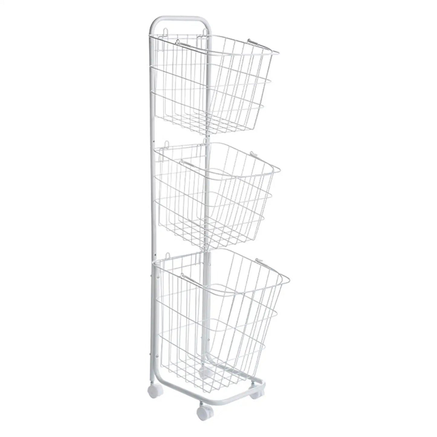 Laundry Rack Basket, Undressing Laundry Basket, 3 Tiers, Removable and Stackable, Large Capacity