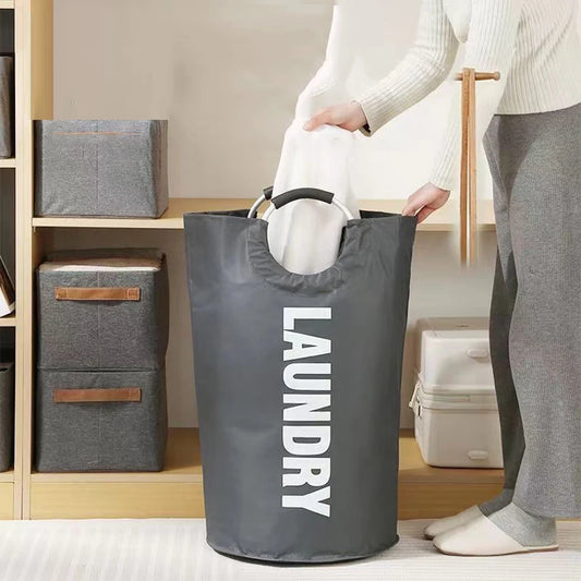 Large Waterproof Laundry Basket with Padded Handle - Foldable, Multi-Purpose Storage for Bathroom, Laundry Room, Balcony
