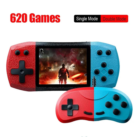 2.4 Inch Retro Video Game Console Built in 620 Classic Games Portable Handheld Game Player Rechargeable Console AV Ouput
