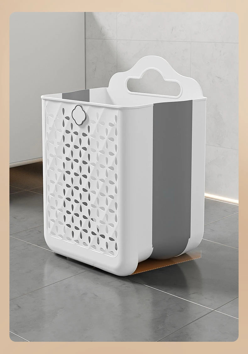 Folding Bathroom Laundry Basket Wall-mounted Dirty Clothes Storage Basket Household Laundry Bag Laundry Organizer Dropshipping