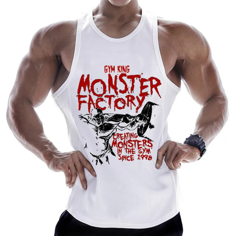 Fitness Clothing  Men Muscle Shirt  Cotton Men Tank Top Workout Bodybuilding Men Sportwear Tank Top Sleeveless Vest