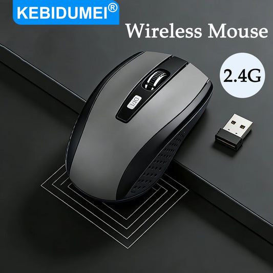 2.4G Wireless Mouse 6 Keys Gaming Mouse Ergonomic Silent Mouse DPI Adjustable Optical Office Mice for PC Laptop MacBook Windows