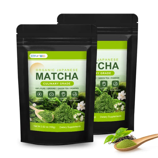 Glutathione & High Quality Pure Matcha Powder From Natural Green Tea Supports Whitening Skin, Boost Metabolism and Protect Liver