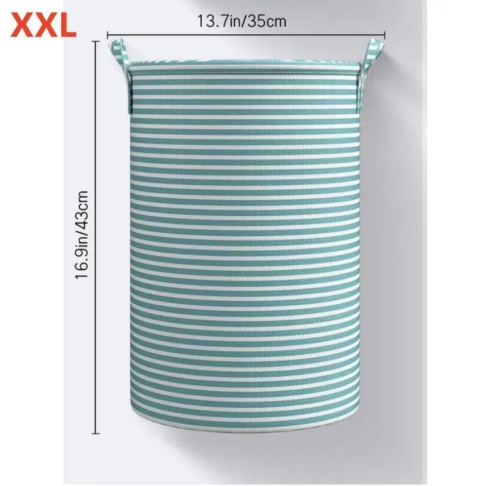 Foldable Laundry Basket Cotton and Linen Large Capacity Storage Bag Dirty Clothes Household Sundries Children Toys Organizers