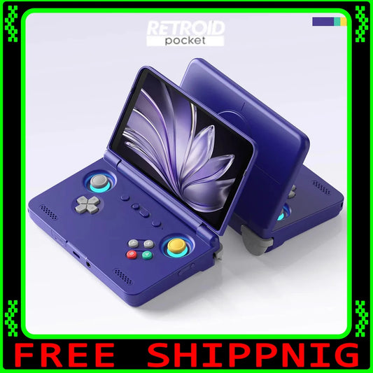 Retroid Pocket Flip2 Game Console 1080p Folding Game Console AMOLED 500Nits 5.5" Screen 5000mAh Handheld Game Machine Custom