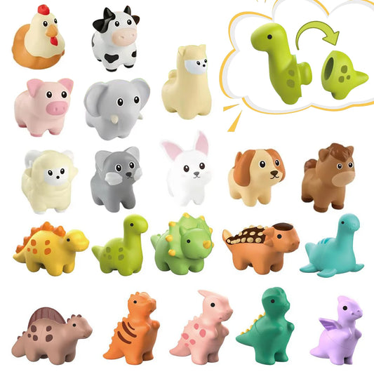 Montessori animal Matching Game Toys，Enhance imagination and color recognition ability,Training Educational block game toy gift