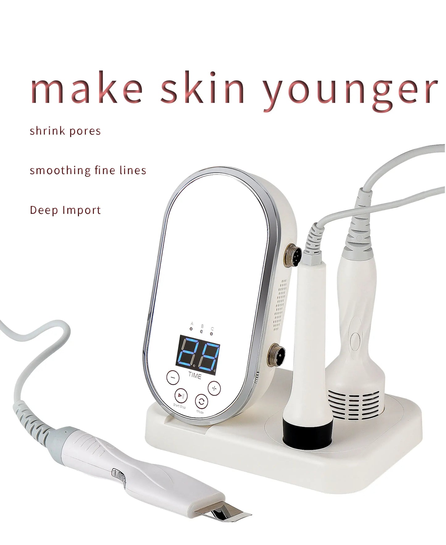 RF Skin Tightener, RF EMS Facial Tension Machine, Wrinkle Massager, Facial Cleansing and Exfoliating Care Beauty Tools Ultrasoni