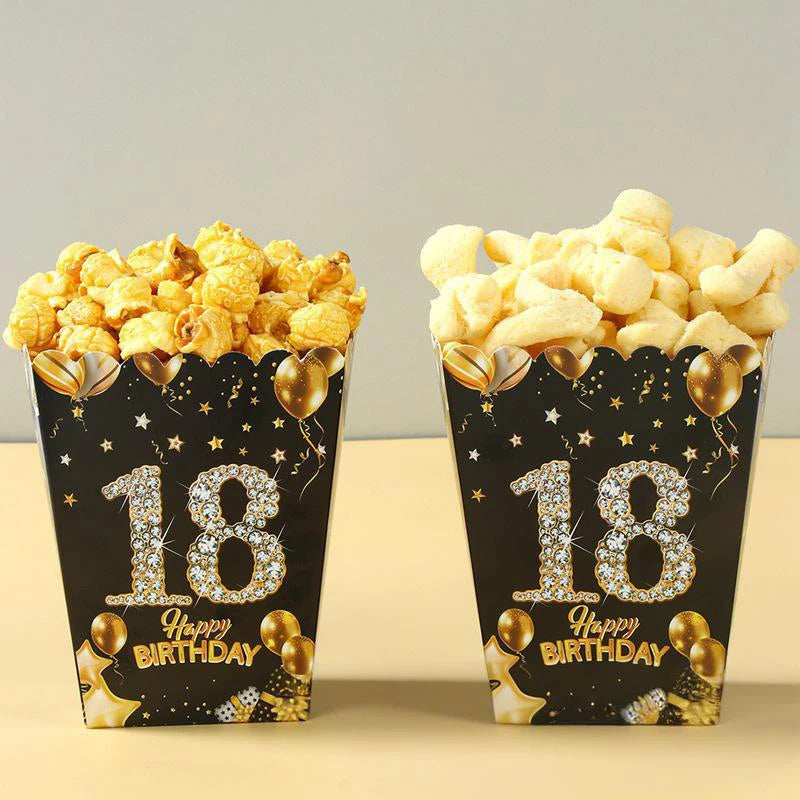 18th Birthday Party Decorations Black Plates Tableware Napkins For Kid Boys Girls Happy Birthday 18th Birthday Balloons Supplies