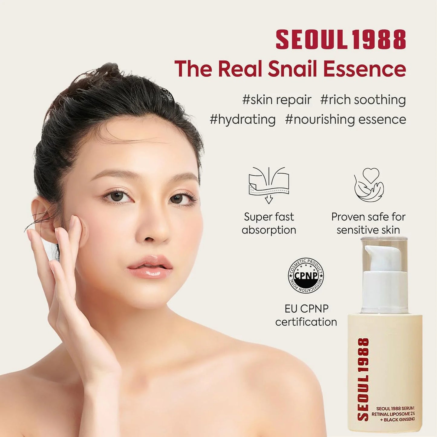 Korean SEOUL 1988 Serum Black Ginseng 2% Nicotinamide Removal Fade Melasma Dark Spots Corrector Soothing and Balancing Skin Care