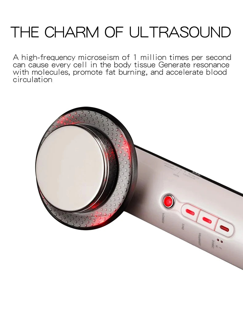 Ultrasonic Cavitation Face Lifting Beauty Machine EMS Infrared Ultrasound Body Slimming Massager Fat Burner Anti Wrinkle Device