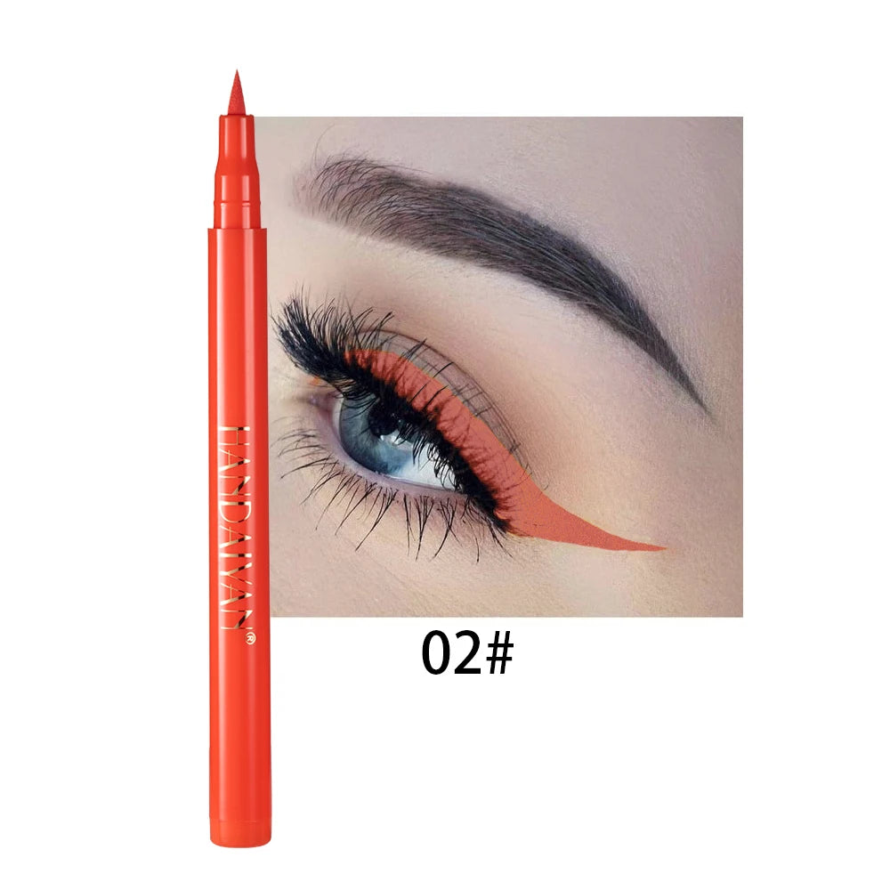 Waterproof Rainbow Matte Colorful Liquid Eye Liner Pencil White Pink Color Eyeliner Pen Makeup Make Up Long-Lasting Cosmetics