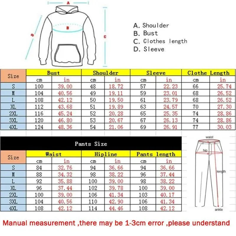 Men's Hooded Sweatshirts and Men Pants Casual Men's Tracksuit Sportswear Autumn Winter Men Suit Men's Clothing Leisure Sets Male