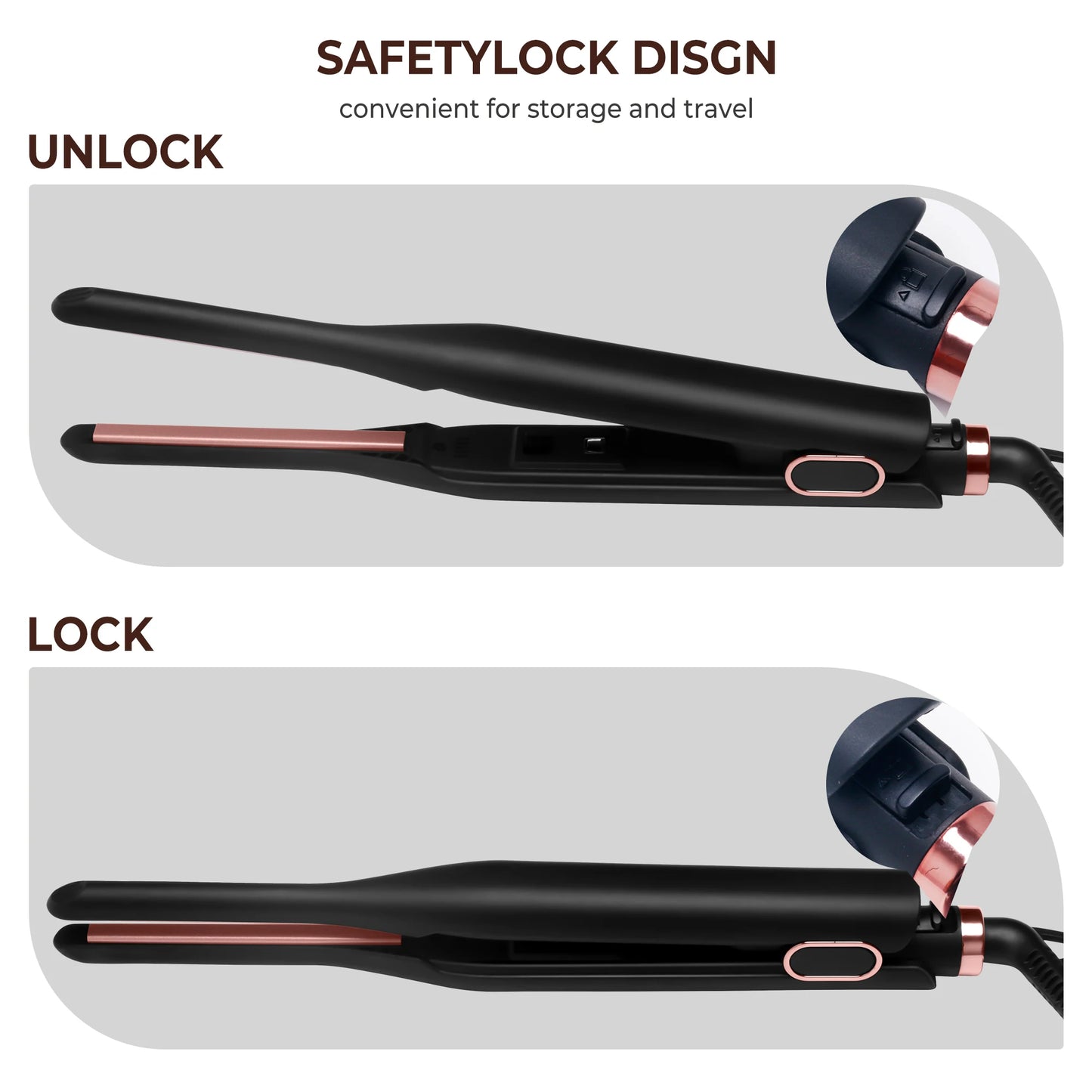 Mini Hair Straightener Curling Iron Hair Curler Wand Professional Curly Ceramic Electric Salon Styling Tool Small Crimping