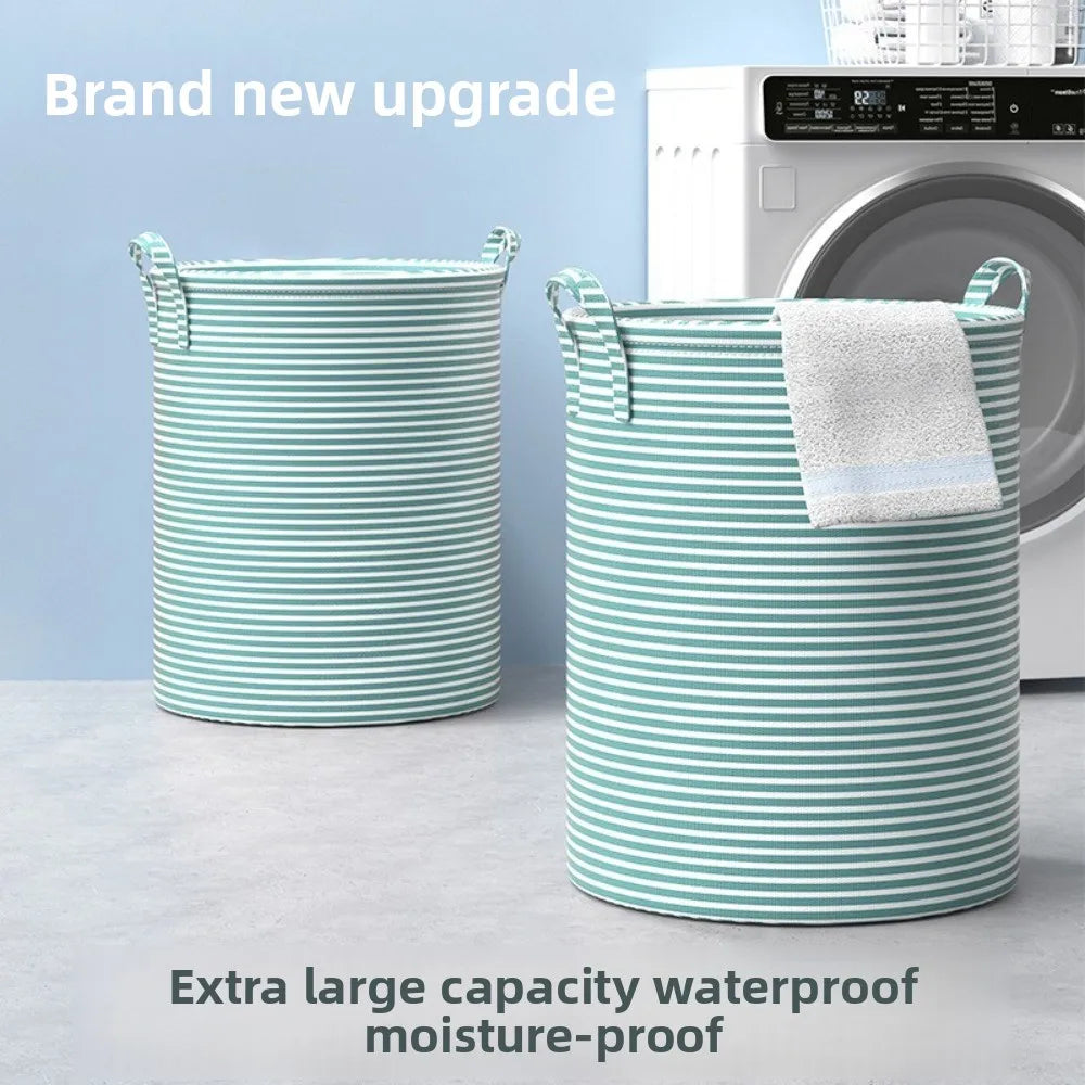 Foldable Laundry Basket Cotton and Linen Large Capacity Storage Bag Dirty Clothes Household Sundries Children Toys Organizers