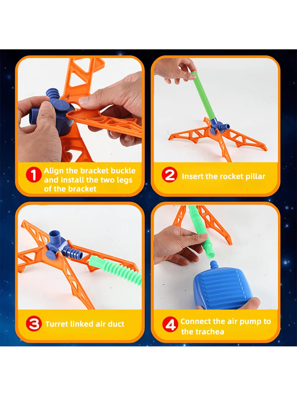 Kids' Rocket Pedal Launcher, Outdoor Rocket Flying Toy, Children's Jumping Sports Toy (Separate Accessory Packs for Purchase)