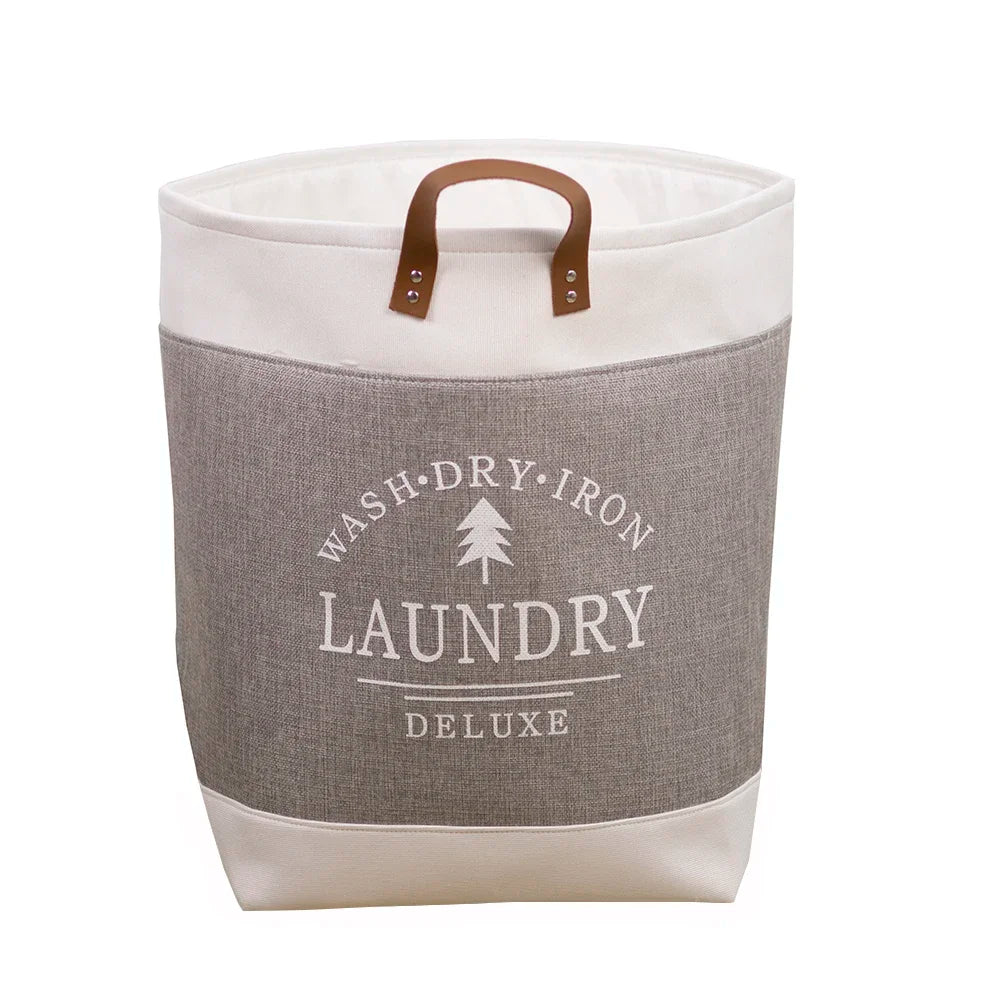 Household Laundry Basket Collapsible Waterproof Clothes Baskets with Handles Dirty Fabric Laundry Basket for Bedroom Balcony