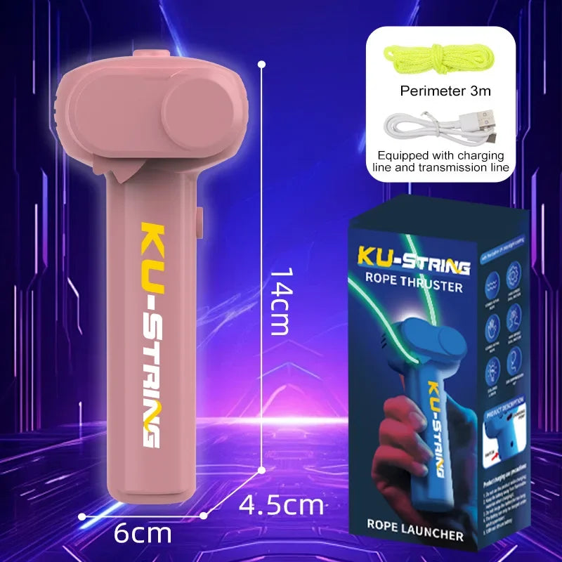 Glow in the Dark Rope Launcher Toy | Handheld Flying Shooter | Interactive Kids Lasso | Decompression Fun Toy for Party & Gifts