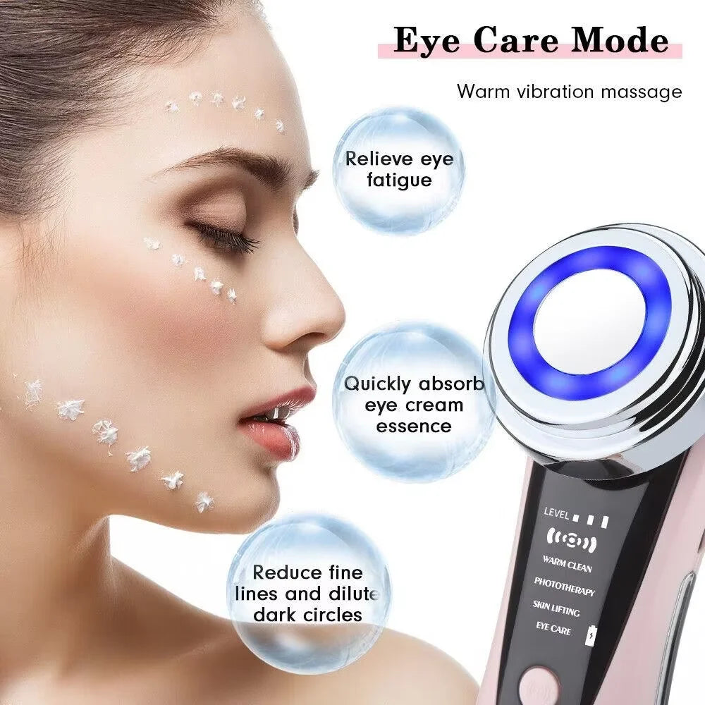 EMS Facial Massager Skin Care Tools 4 in 1 RF Face Lift Multifunction Firm Device Skin Rejuvenation Wrinkle Removal