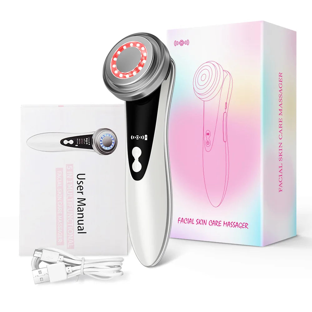 EMS Facial Massager Skin Care Tools 4 in 1 RF Face Lift Multifunction Firm Device Skin Rejuvenation Wrinkle Removal