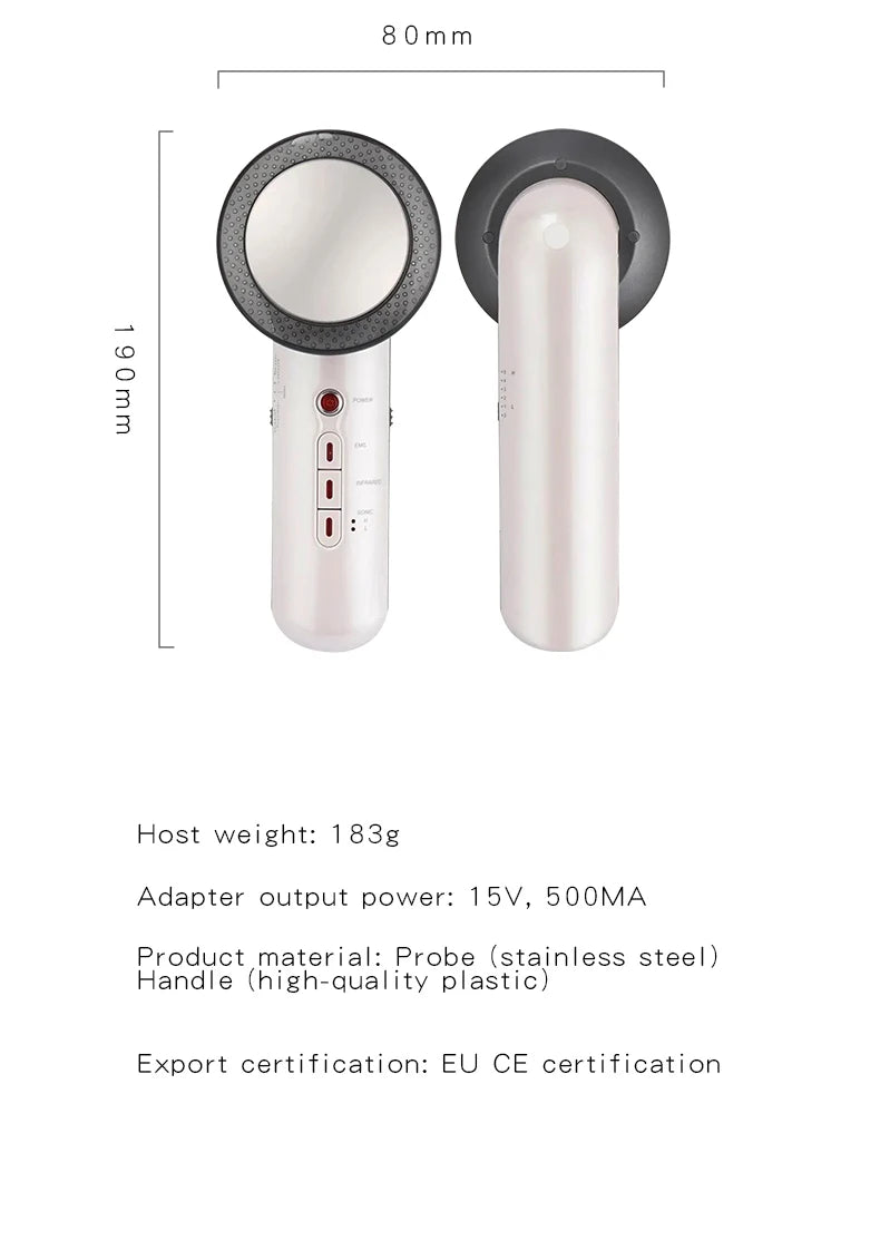 Ultrasonic Cavitation Face Lifting Beauty Machine EMS Infrared Ultrasound Body Slimming Massager Fat Burner Anti Wrinkle Device