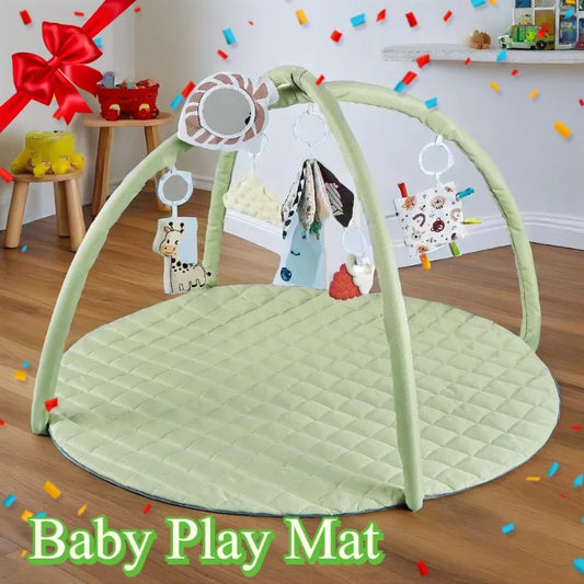 Baby Toys Crawling Play Mat with Cartoon Detachable Hangers Soft Thickened Floor Games Pad Baby Climb Training Toys Props