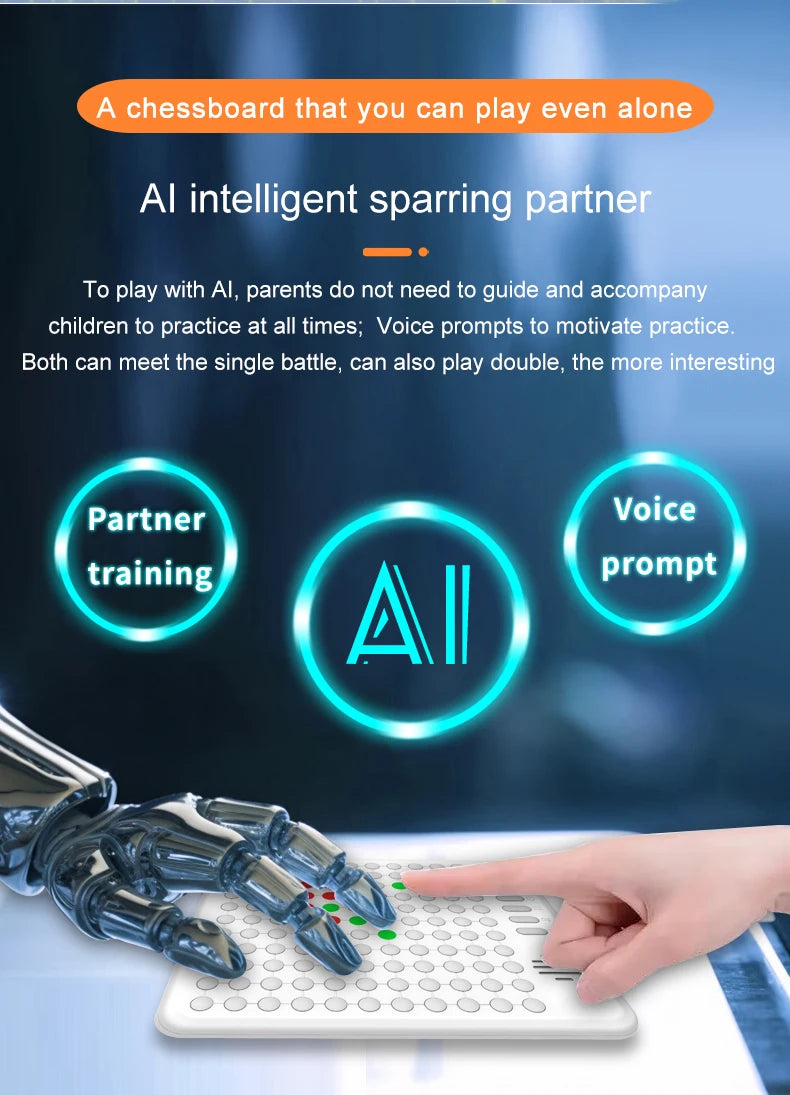 9 in 1 Multifunction Smart Board Game Electronic Chess Backgammon, Go, Tic-Tac-Toe, Whack-a-Mole Combe for Kids Family Tabletop