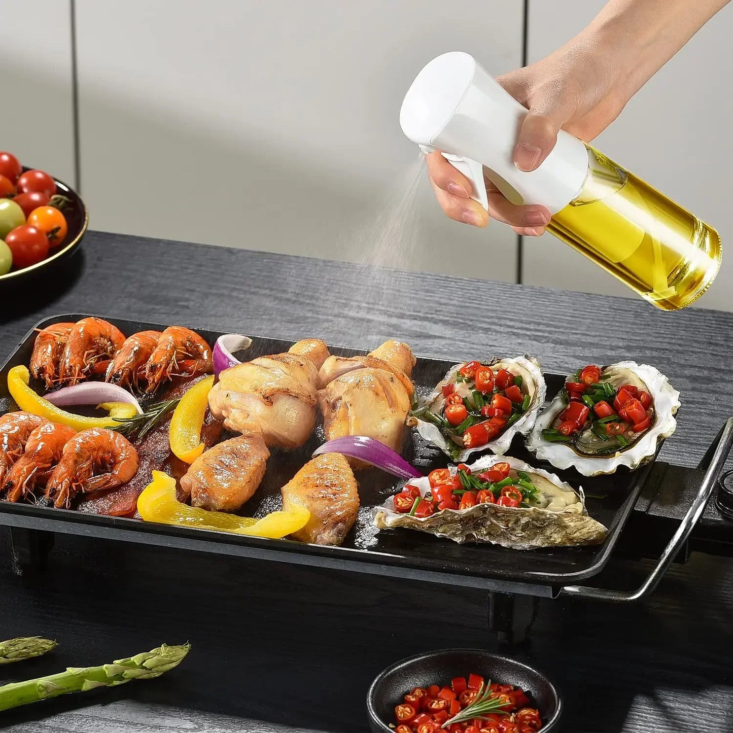 200/300/500ML Pneumatic Spray Bottle Fitness Barbecue Spray Oil Dispenser Kitchen Oil Spray Bottle Cooking Olive Oil Sprayer