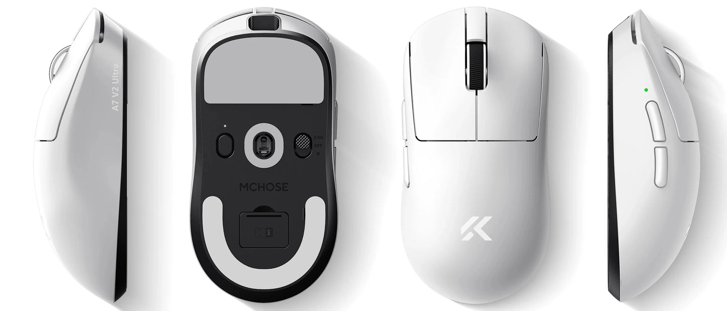MCHOSE A7 V2 Lightweight Wireless Gaming Mouse Dual 8,000Hz Polling Rate PAW3950 TI Gaming Esports Office Mouse