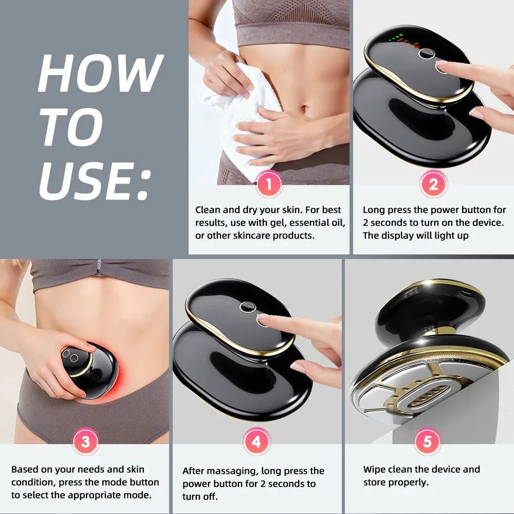 4 in 1 Cellulite Massager Remover Body Sculpting Machine Cordless Electric Body Slimming Massage for Belly Waist Arm Leg Butt