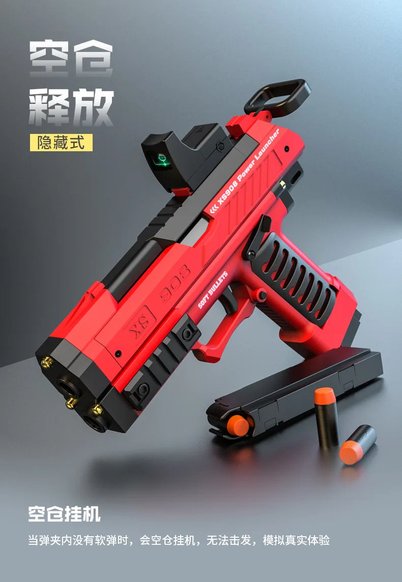 Raptor Launcher Shell Soft Bullet Gun Toy Gun Outdoor Chicken Pistol Model Can Be Hung Manually Loaded Christmas Gift 2025