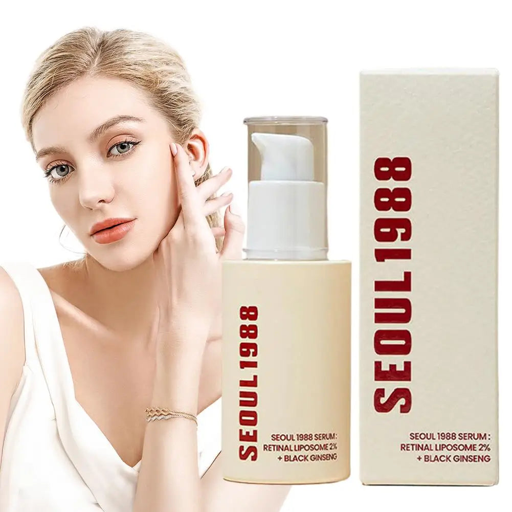 Korean SEOUL 1988 Moisturizing Serum Niacinamide Sunscreen Snail Cream Black Gingeng Extract Glow Face Serum Improve Skin Care