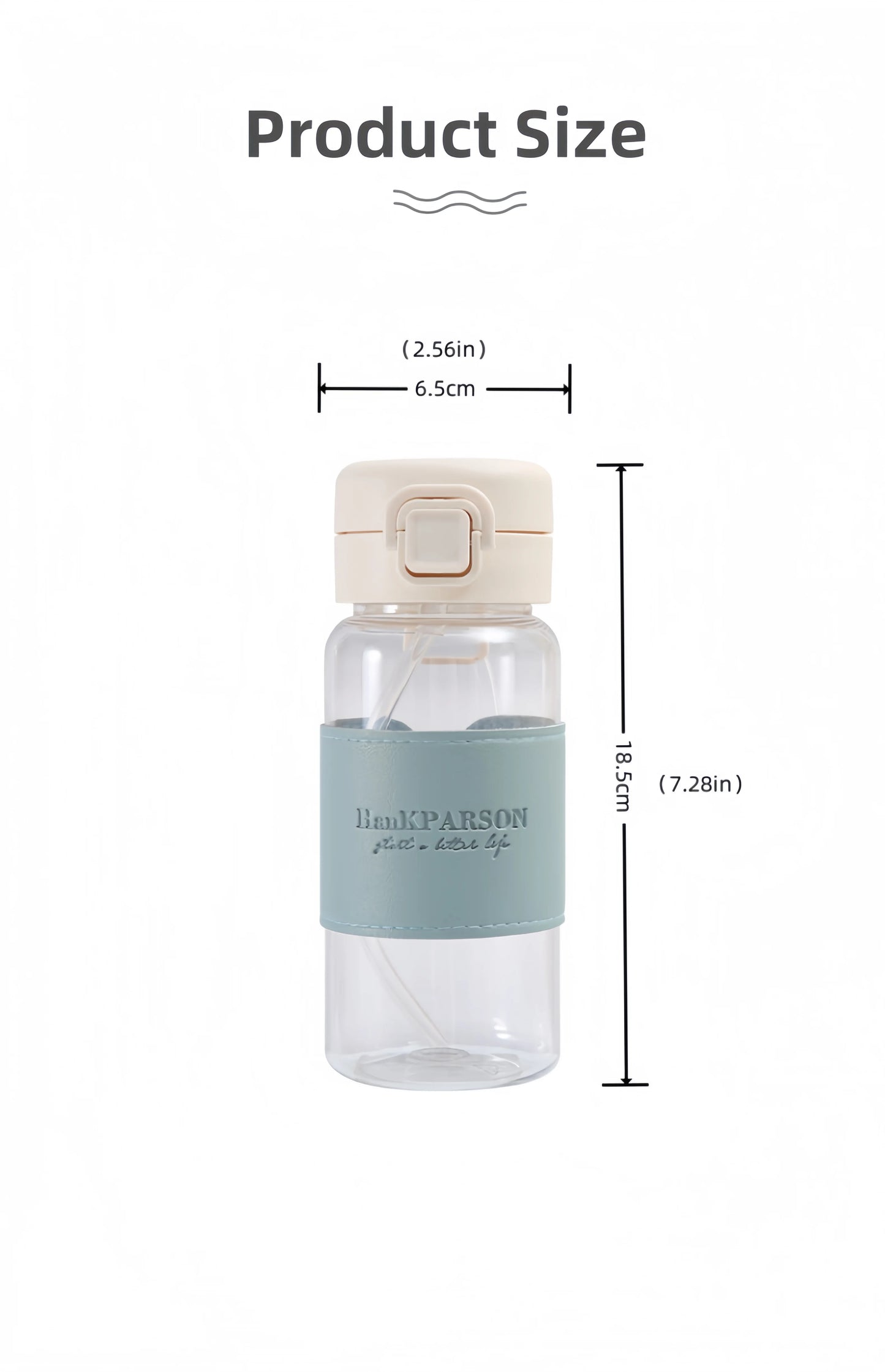 500ml Portable Cute Water Bottle with Straw Pop-Up Cover Leak-Proof Drinkware for School Kids Plastic Drinking Bottle