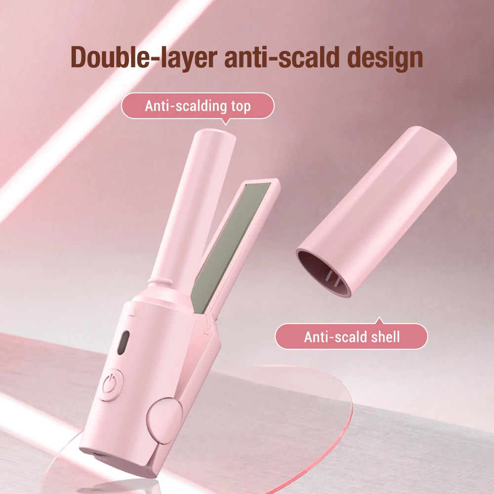 Multifunctional Hair Straightener Must-have Portable Small Curling Machine Splint Cuticle Protecting Damage Reducing USB Plug