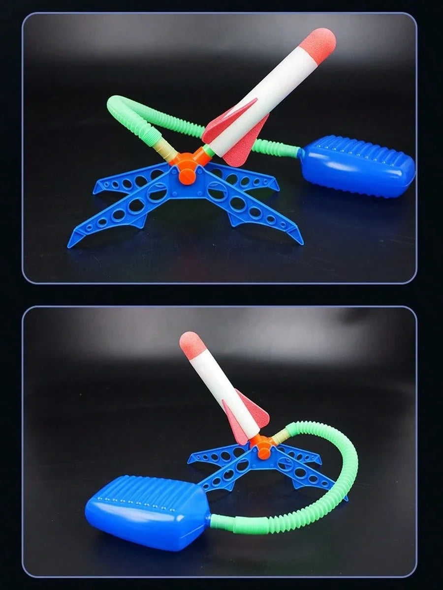 Kids' Rocket Pedal Launcher, Outdoor Rocket Flying Toy, Children's Jumping Sports Toy (Separate Accessory Packs for Purchase)
