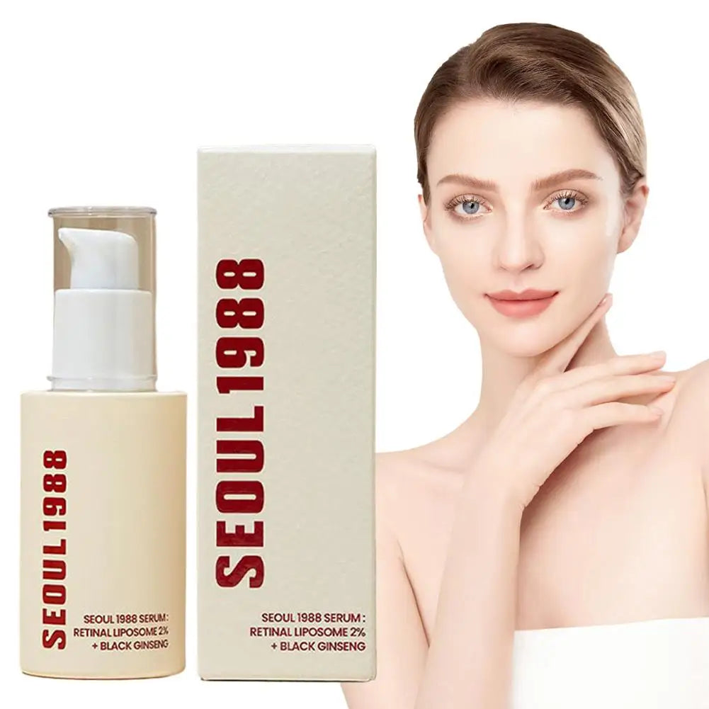 Korean SEOUL 1988 Moisturizing Serum Niacinamide Sunscreen Snail Cream Black Gingeng Extract Glow Face Serum Improve Skin Care
