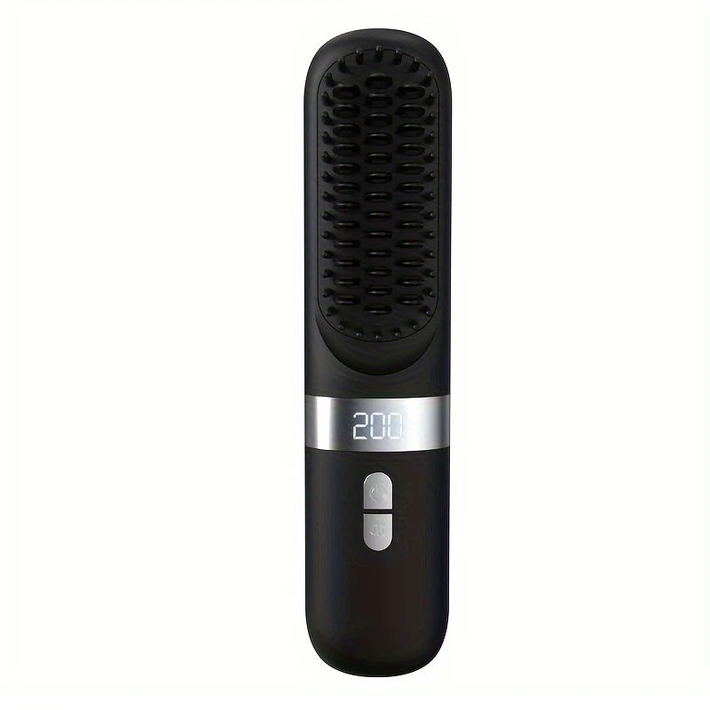 2025 Electric Hot Comb Multifunctional Wireless Straight Hair Straightener Negative Ion Anti-Scalding Straightening Brush New