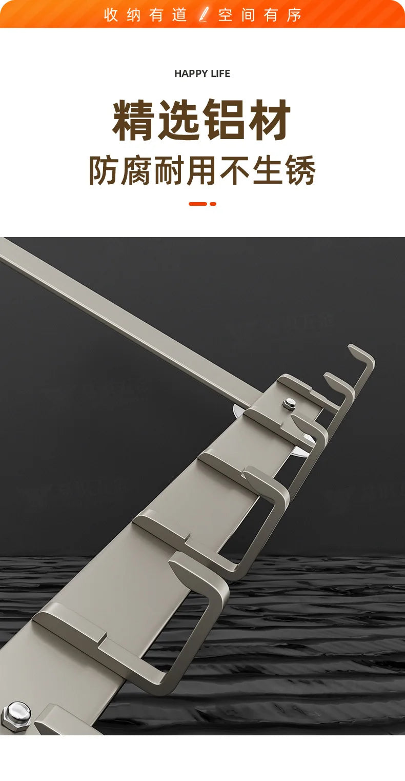 Luxury Non-Perforated Coat Hook - Heavy Duty Bathroom & Door Hanger, No Drill Wall Hook for Towels/Robes, Space-Saving Design