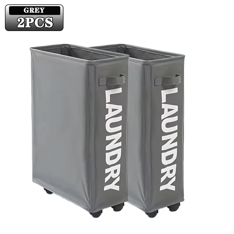 1/2/3Pcs Dirty Laundry Basket with Wheels Foldable Laundry Basket Household Clothes Organiser Yoga Mat Equipment Storage Basket